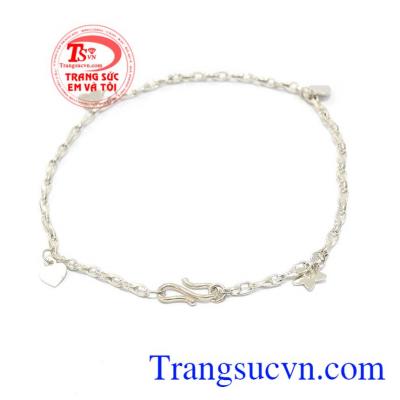 Lắc chân bạc dành cho nữ