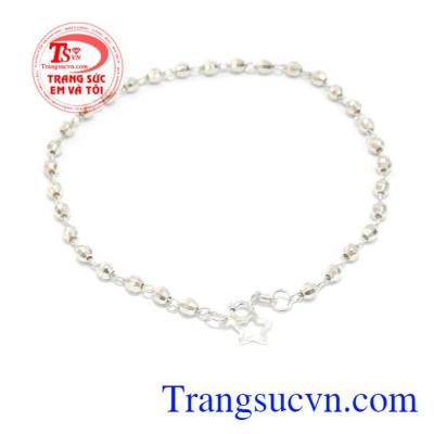 Lắc chân bạc dành cho nữ