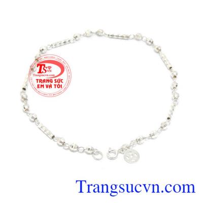 Lắc chân bạc dành cho nữ