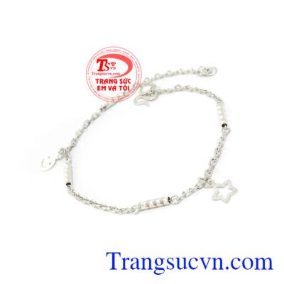 lắc chân nữ bạc thời trang