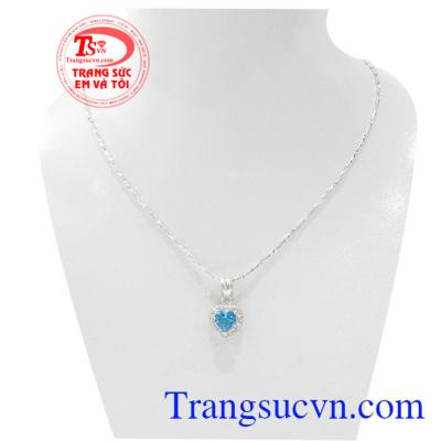 Mặt dây bạc trái tim đẹp được thiết kế xinh xắn, thanh lịch