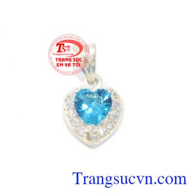 Mặt dây bạc trái tim đẹp