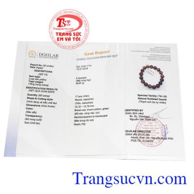 Chứng chỉ kiểm định đá quý từ trung tâm Dojilab