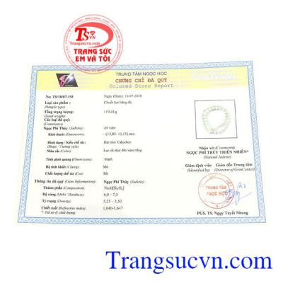 Chứng chỉ đá quý từ trung tâm ngọc học