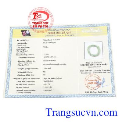 Chứng chỉ đá quý từ trung tâm ngọc học