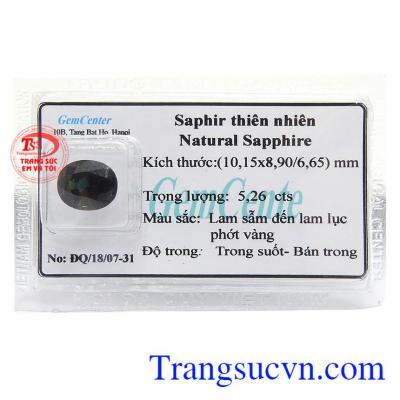 Sapphire ép vỉ phù hợp làm mặt dây chuyền, mặt nhẫn sang trọng, thời trang