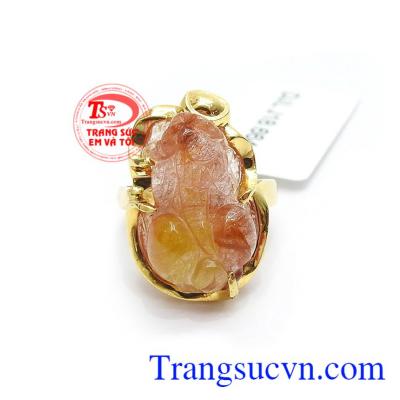 Nhẫn Nữ Tỳ Hưu Thạch Anh Hưng Thịnh