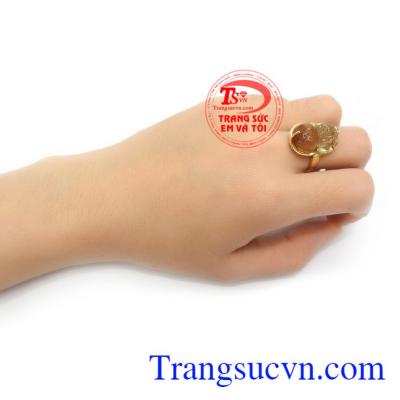 Nhẫn Nữ Tỳ Hưu Đại Cát vàng 14k bền đẹp, chất lượng