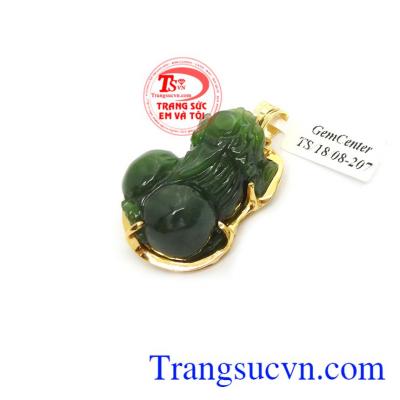 Mặt Tỳ Hưu Cẩm Thạch May Mắn