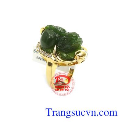 Nhẫn Tỳ Hưu Nephrite Thiên Nhiên