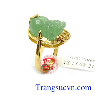 Nhẫn Tỳ Hưu Aventurine Bình An