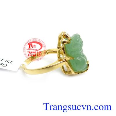 Nhẫn Tỳ Hưu Aventurine Bình An chạm khặc tinh xảo, chế tác độc đáo, bảo hành 12 tháng