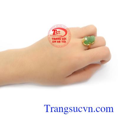 Nhẫn Tỳ Hưu Aventurine Bình An