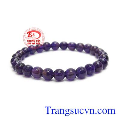 Chuỗi tay thạch anh tím đẹp 6 ly rất nhỏ gọn, tiện dụng.