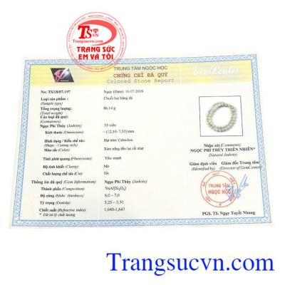 Chứng chỉ đá quý từ trung tâm ngọc học