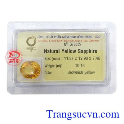Viên đá Sapphire vàng thiên nhiên cao cấp