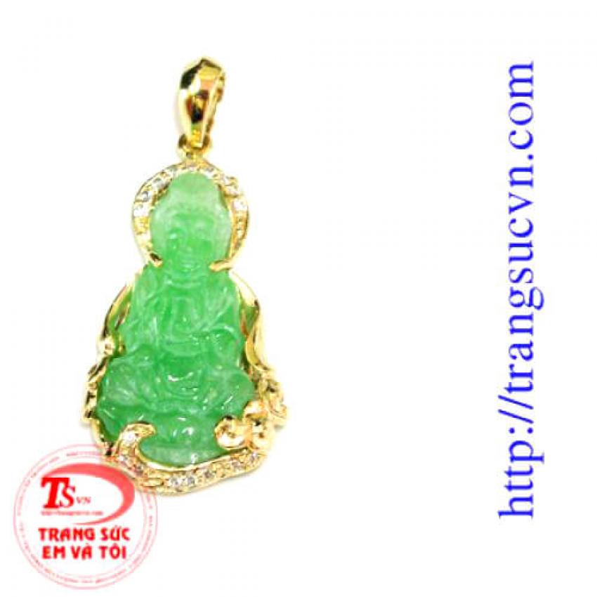 Phật bà ngọc bọc vàng tây