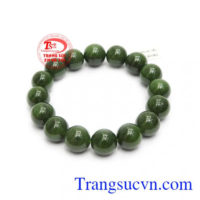 Chuỗi tay nephrite bình an 13 ly
