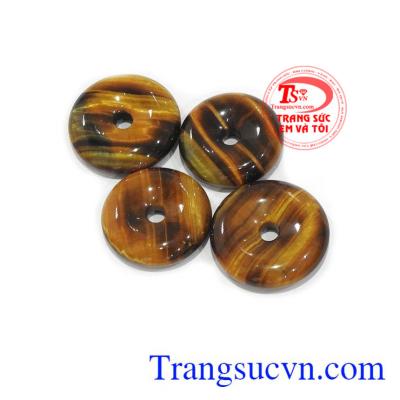 Đồng xu đá mắt hổ may mắn