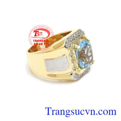 Nhẫn nam có gắn đá topaz mang lại may mắn cho người đeo