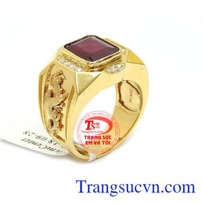 Nhẫn nam ruby 18k đẳng cấp