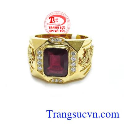 Sản phẩm nhẫn nam ruby thiên nhiên mang lại may mắn, quyền lực cho người đeo