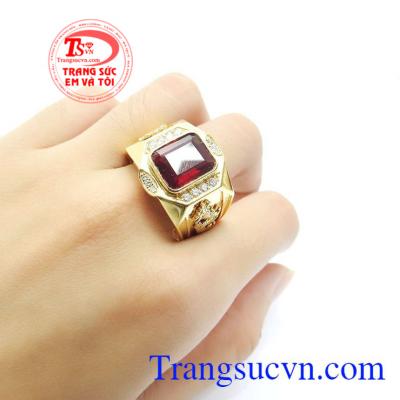 Nhẫn nam Ruby thiên nhiên