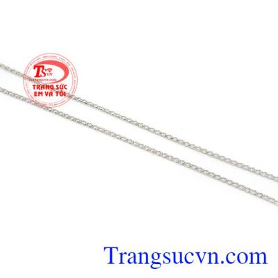 Dây vàng trắng Italy 18k Italy tinh tế đeo bền đẹp