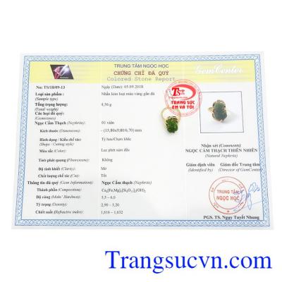 Sản phẩm có giấy kiểm định đá quý