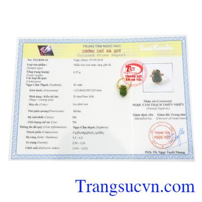 Sản phẩm có giấy kiểm định đá quý