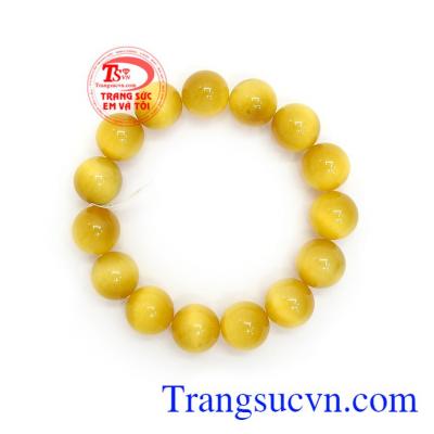 Chuỗi Thạch Anh Mắt Hổ Thiên Nhiên 14 Ly có tác dụng mang lại sự mạnh mẽ, may mắn, bình yên cho người đeo