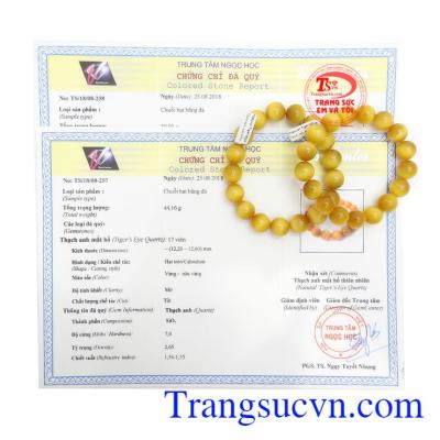 Chuỗi tay thạch anh mắt hổ thiên nhiên có khả năng giải tỏa căng thẳng trong công việc và cuộc sống, giúp bạn tập trung tinh thần, mang lại cảm giác bình tĩnh, có khả năng xuyên thấu trong mọi hoàn cảnh