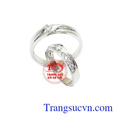 Nhẫn cưới vàng trắng đẹp xu hướng nhẫn cưới trong năm nay