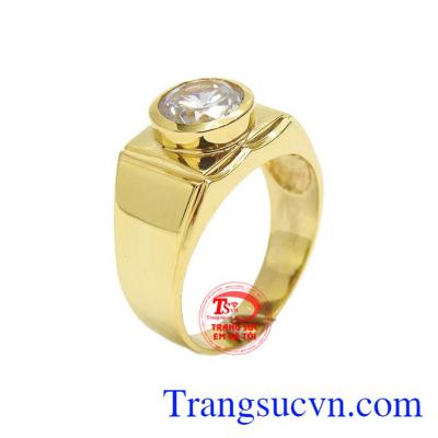 Nhẫn vàng 18k nam mạnh mẽ