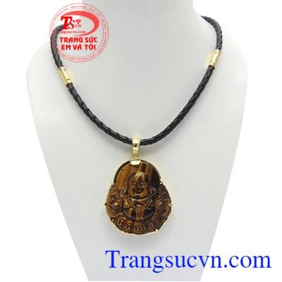 Bộ dây phật di lặc đá mắt hổ là sản phẩm được chế tác 3D sắc nét, tinh tế