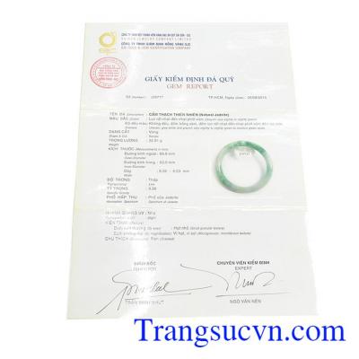 Giấy kiểm định từ SJC