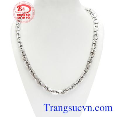Dây Chuyền Vàng Trắng Thời Trang 10k bền đẹp, sang trọng, nhập khẩu nguyên chiếc từ Italy
