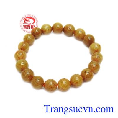 Chuỗi tay thạch anh tóc 10 ly đẹp thích hợp làm quà tặng phong thủy cho người thân và bạn bè.