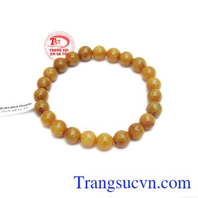 Chuỗi tay thạch anh tóc 8 ly đẹp sang trọng và hợp phong thủy.