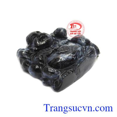 Mặt di lặc pietersit thiên nhiên được chạm khắc tinh tế, độc đáo. 