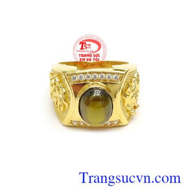 Nhẫn nam đính đá đẹp, chế tác công nghệ cao