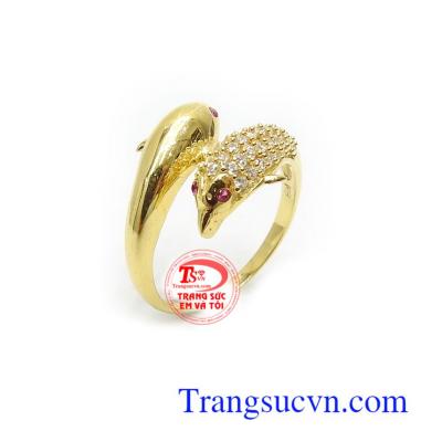 Nhẫn Nữ Cá Heo 10k Quý Phái bền đẹp, chất lượng, tôn lên nét cá tính, dịu dàng và sang trọng cho phái đẹp