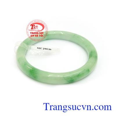 Vòng tay kiểm định SJC ngọc cẩm thạch thiên nhiên màu sắc đẹp, chất lượng cao