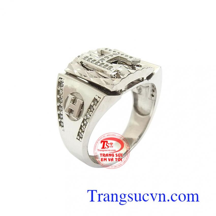Nhẫn Nam Chữ H Cá Tính