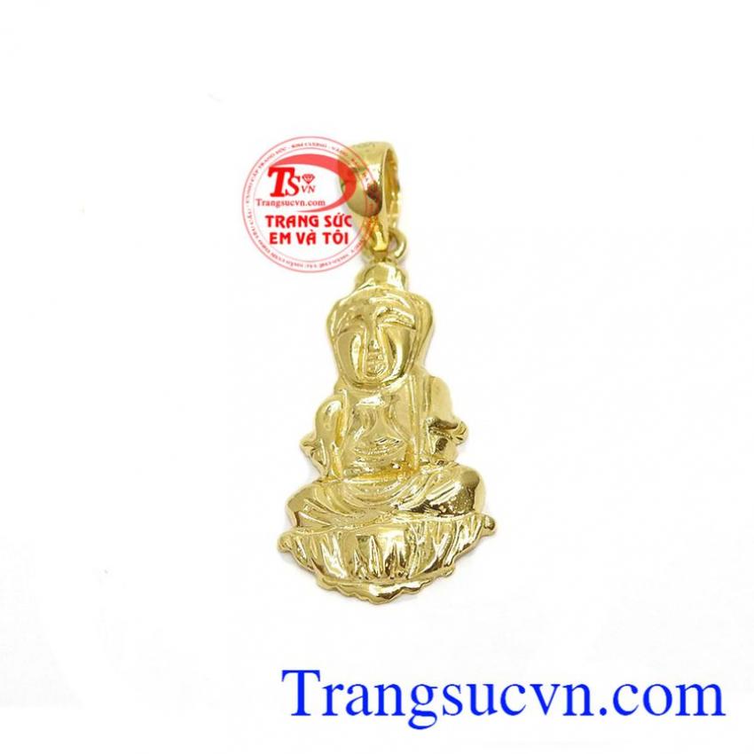 Mặt dây phật bà quan âm vàng 18k