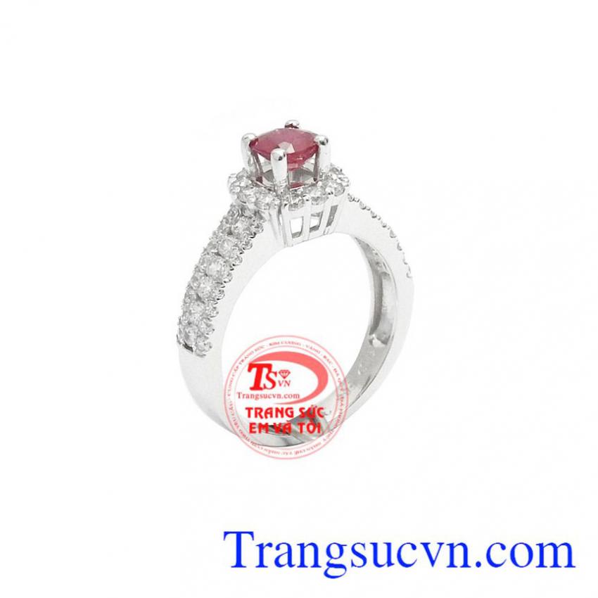 Nhẫn ruby may mắn 14k
