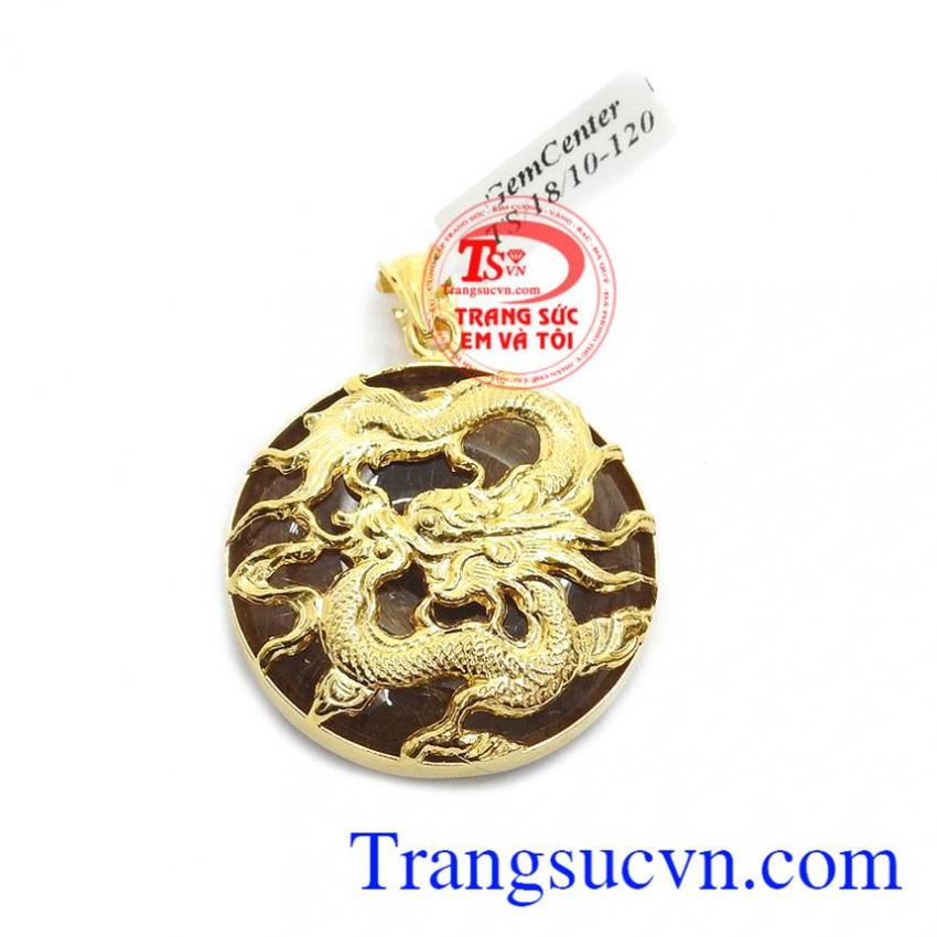 Mặt thạch anh tóc bọc rồng