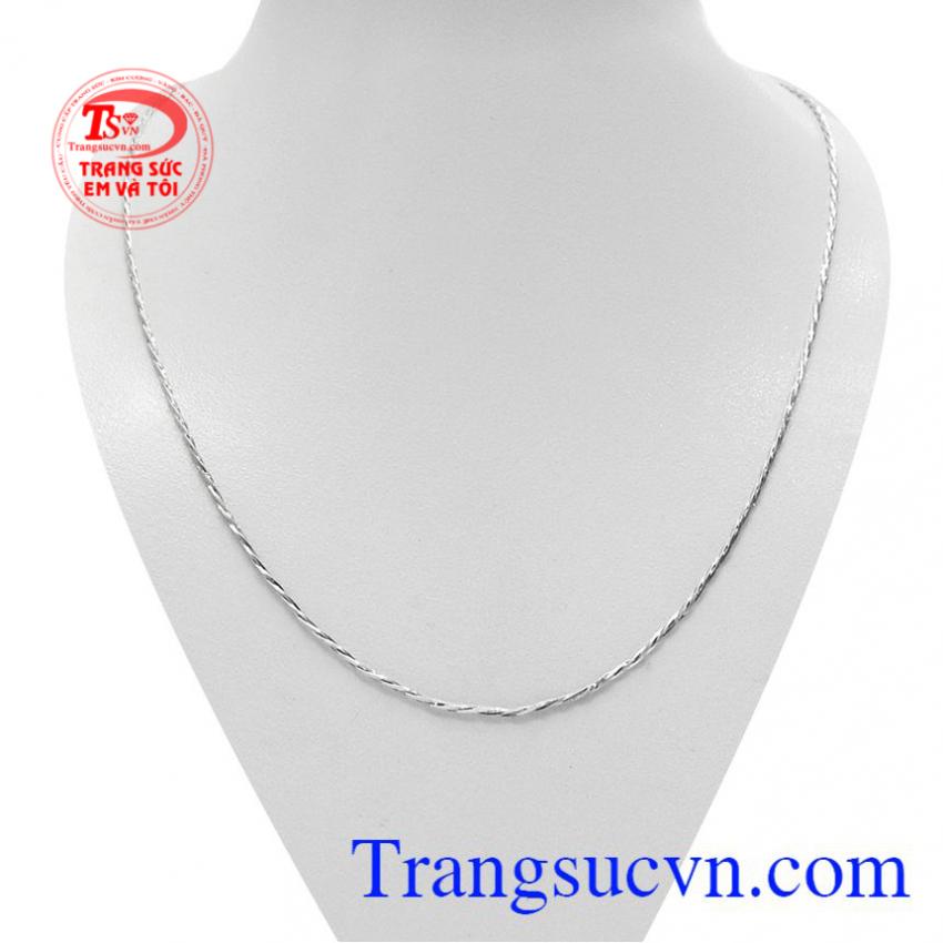 Dây chuyền nữ quyến rũ vàng trắng