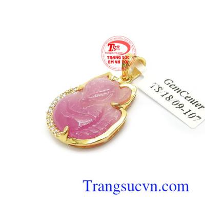 Mặt Hồ Ly Sapphire May Mắn bọc vàng 14k mẫu mã đẹp, chất lượng cao