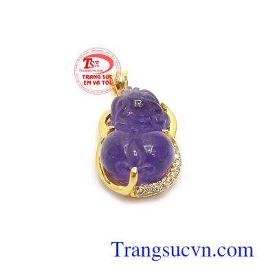 Mặt Tỳ Hưu Thạch Anh Tím Bình An